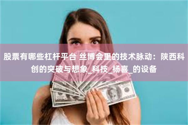 股票有哪些杠杆平台 丝博会里的技术脉动：陕西科创的突破与想象_科技_杨喜_的设备