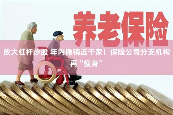 放大杠杆炒股 年内撤销近千家！保险公司分支机构再“瘦身”